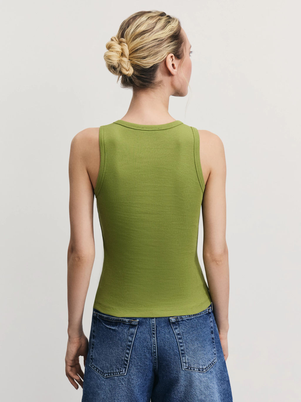 Базовая майка в рубчик / Zarina  фото 5