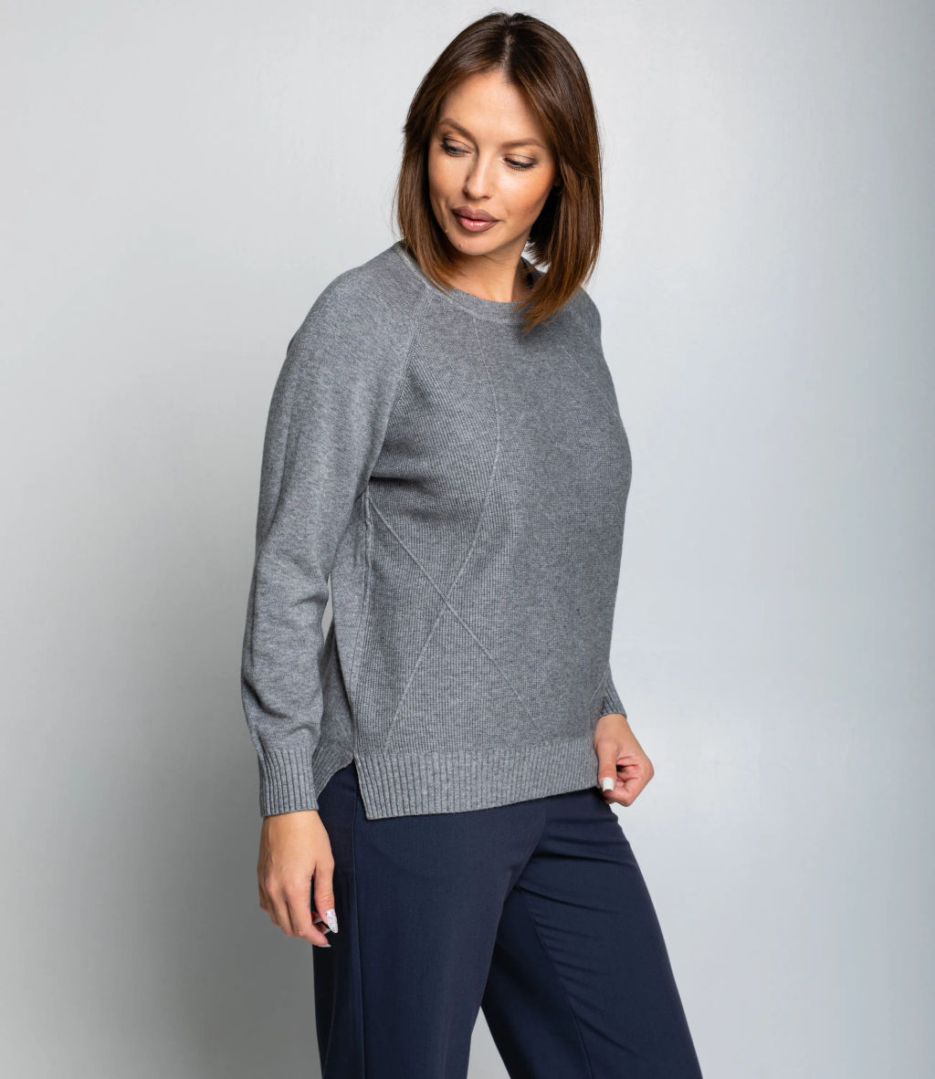 Джемпер #КТ8066, серый