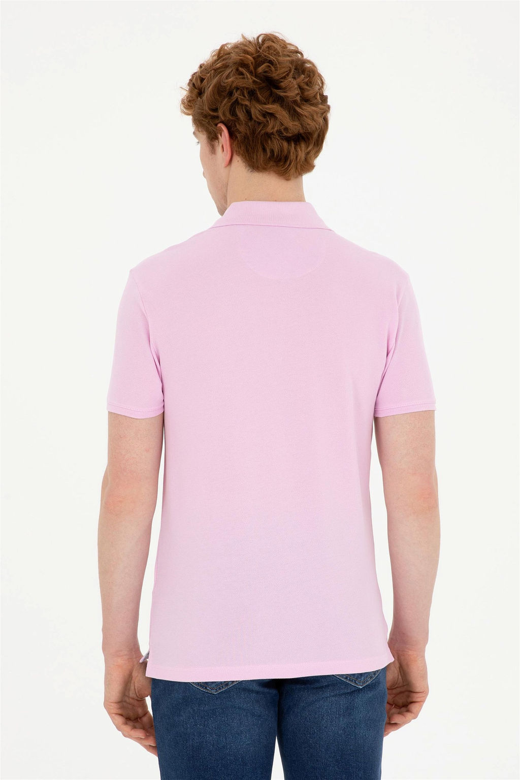 U. S. Polo Assn / Мужская розовая базовая футболка - U.s. polo assn фото 5