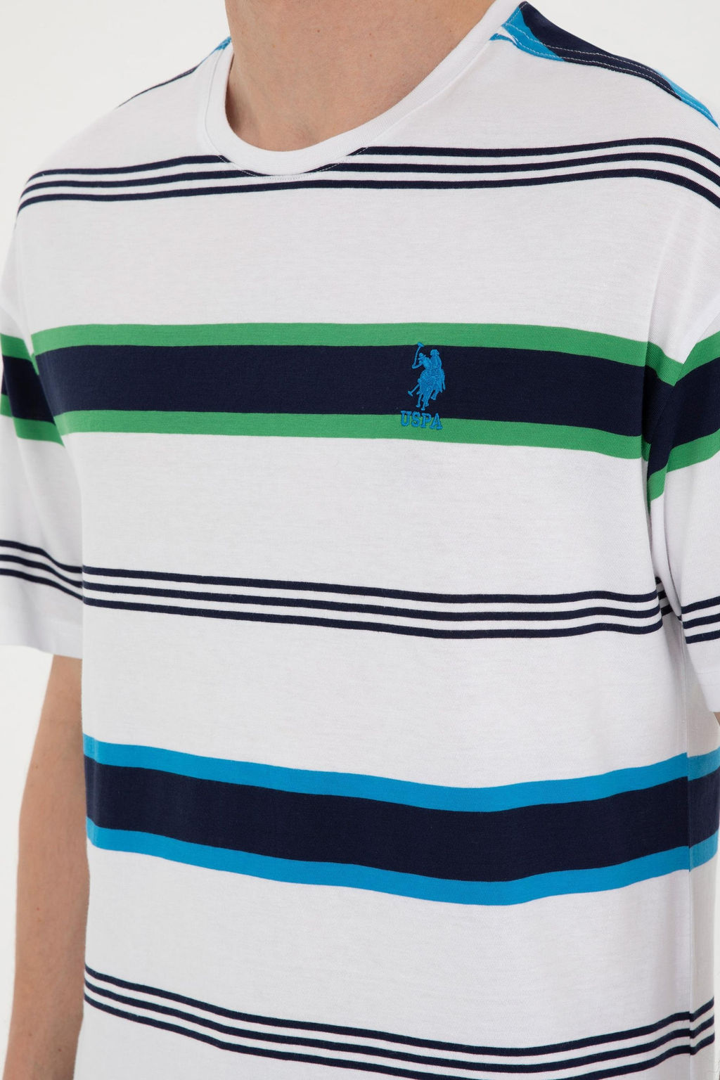 Футболка мужская U.S. Polo Assn. цвета экрю хлопок фото 7