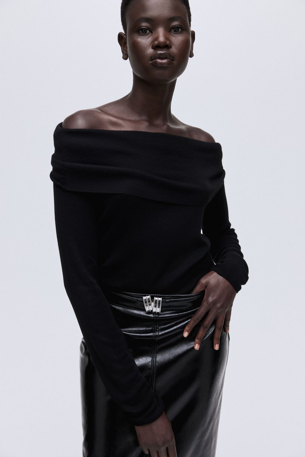 Jersey off-the-shoulder - H&m фото 6