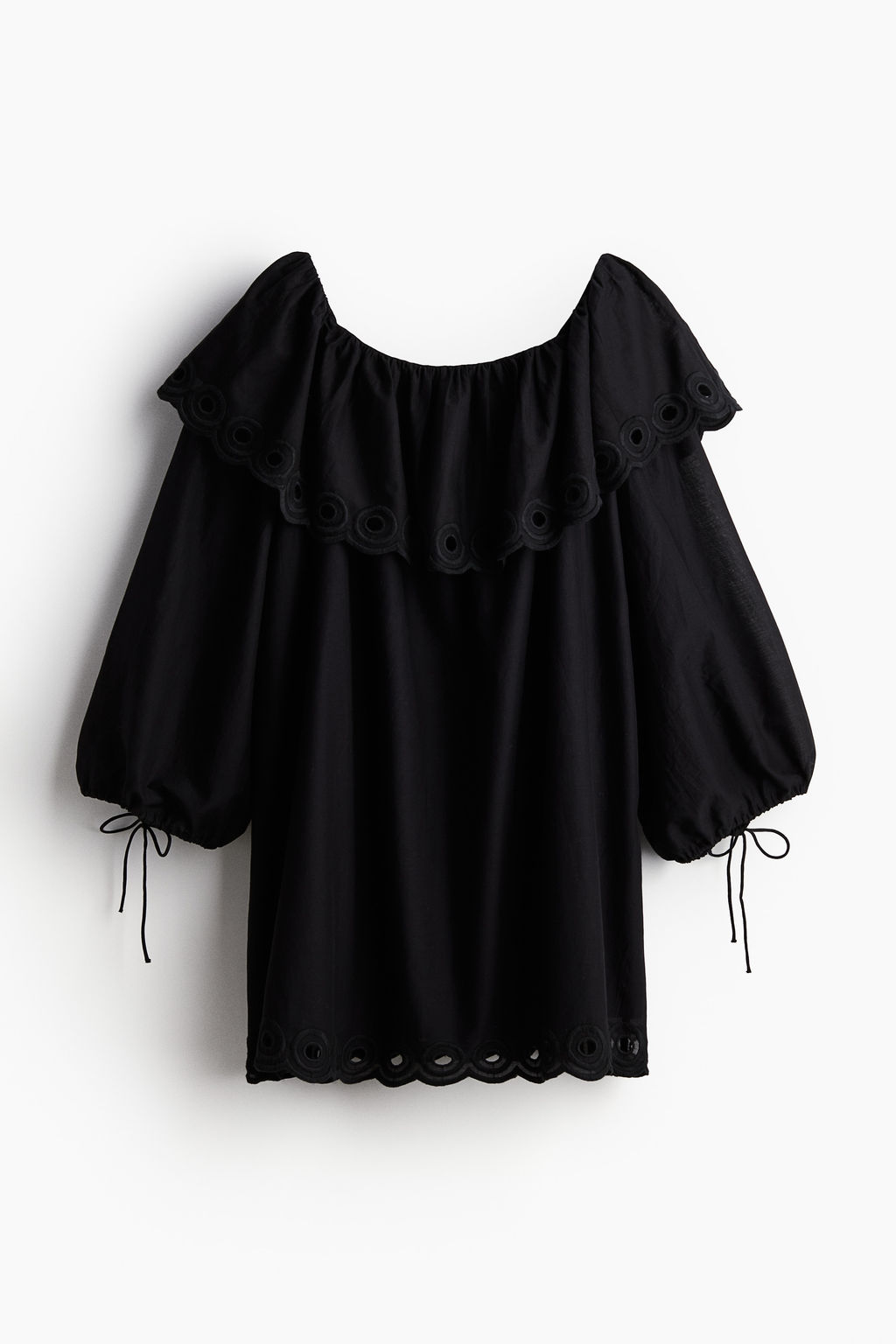 Vestido off-the-shoulder de algod?n