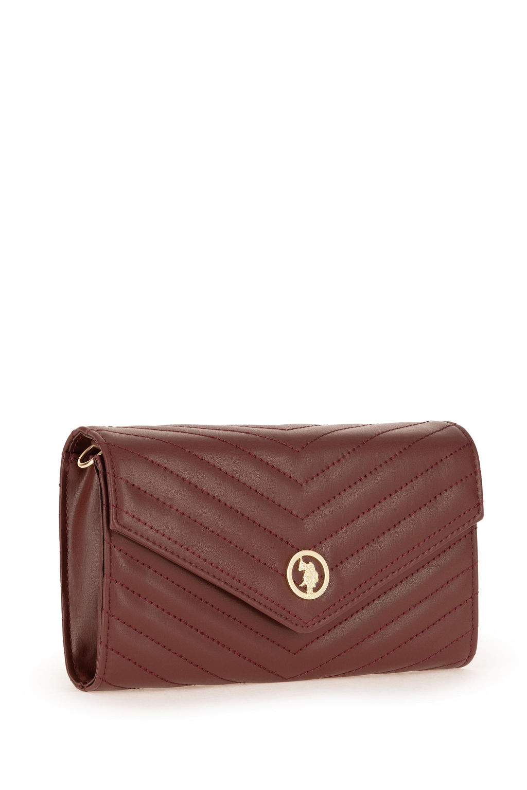 Женская сумка через плечо бордового цвета с ремешком-цепочкой Неожиданная скидка в корзине - U.s. polo assn фото 4