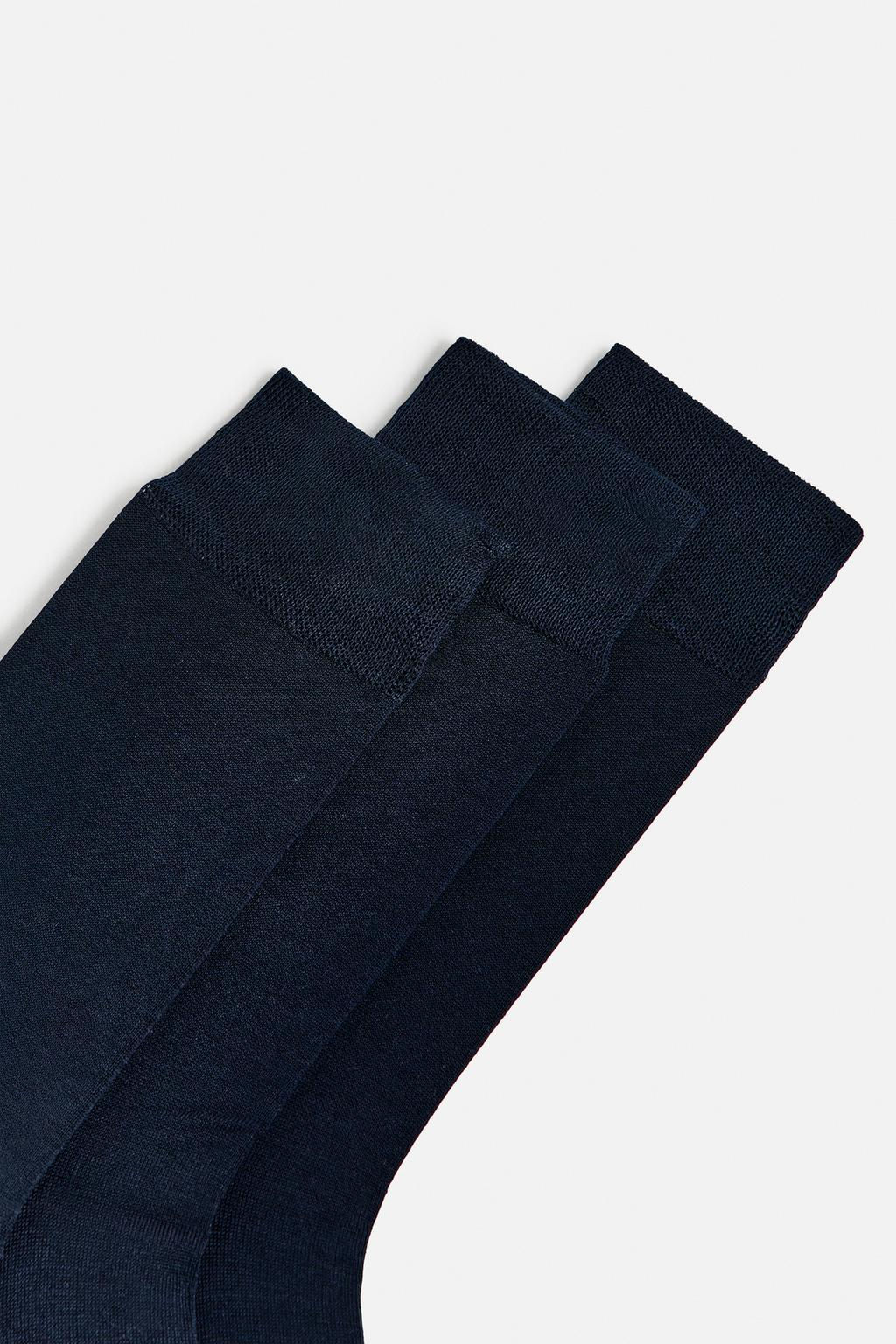 3-PACK OF MERCERISED COTTON SOCKS - Zara фото 3