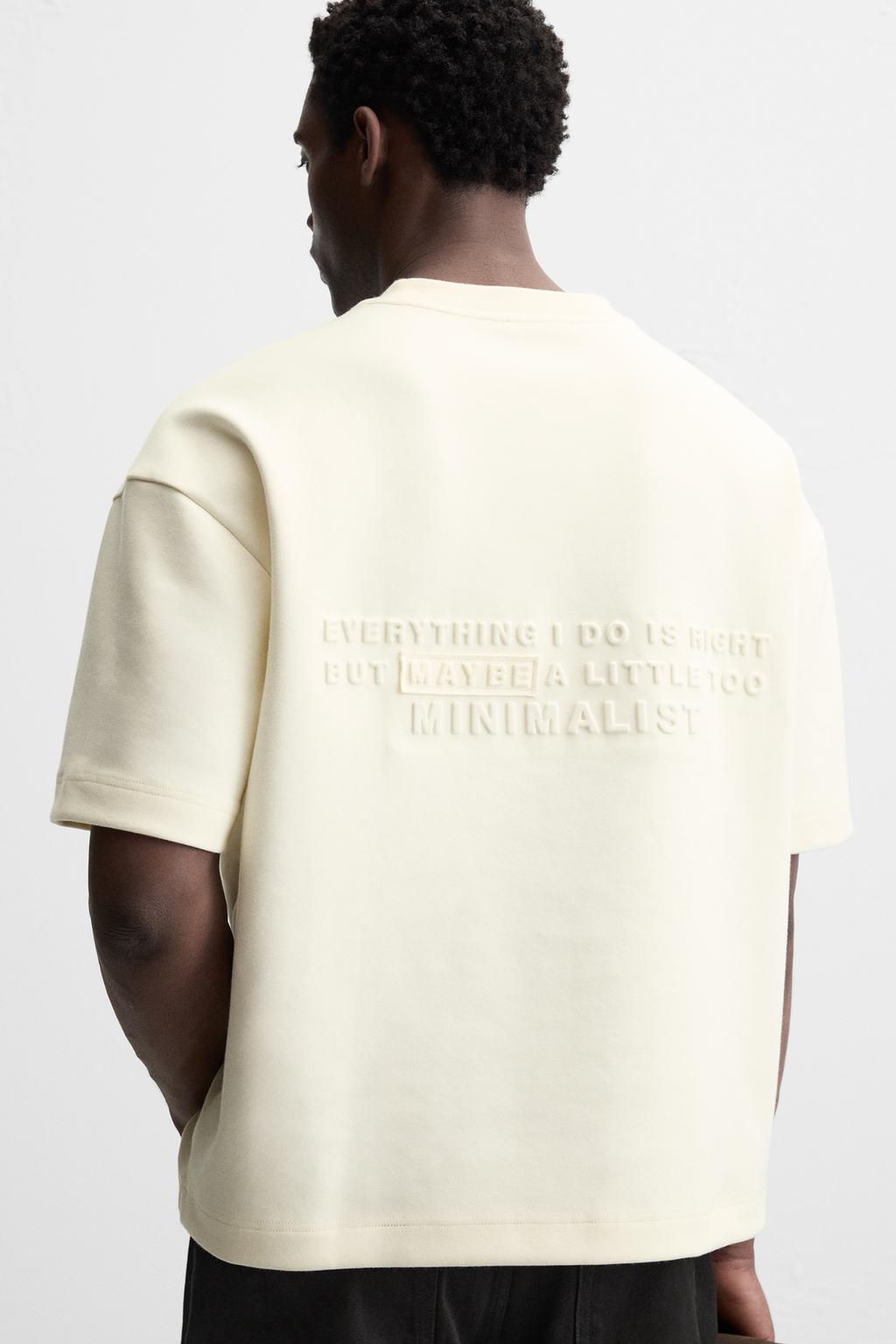 EMBOSSED PRINT T-SHIRT - Zara фото 6