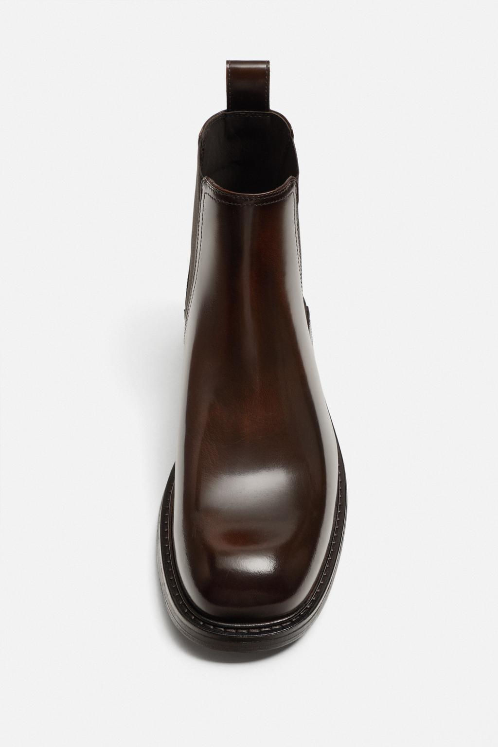 LEATHER CHELSEA BOOTS - LIMITED EDITION - Zara фото 8