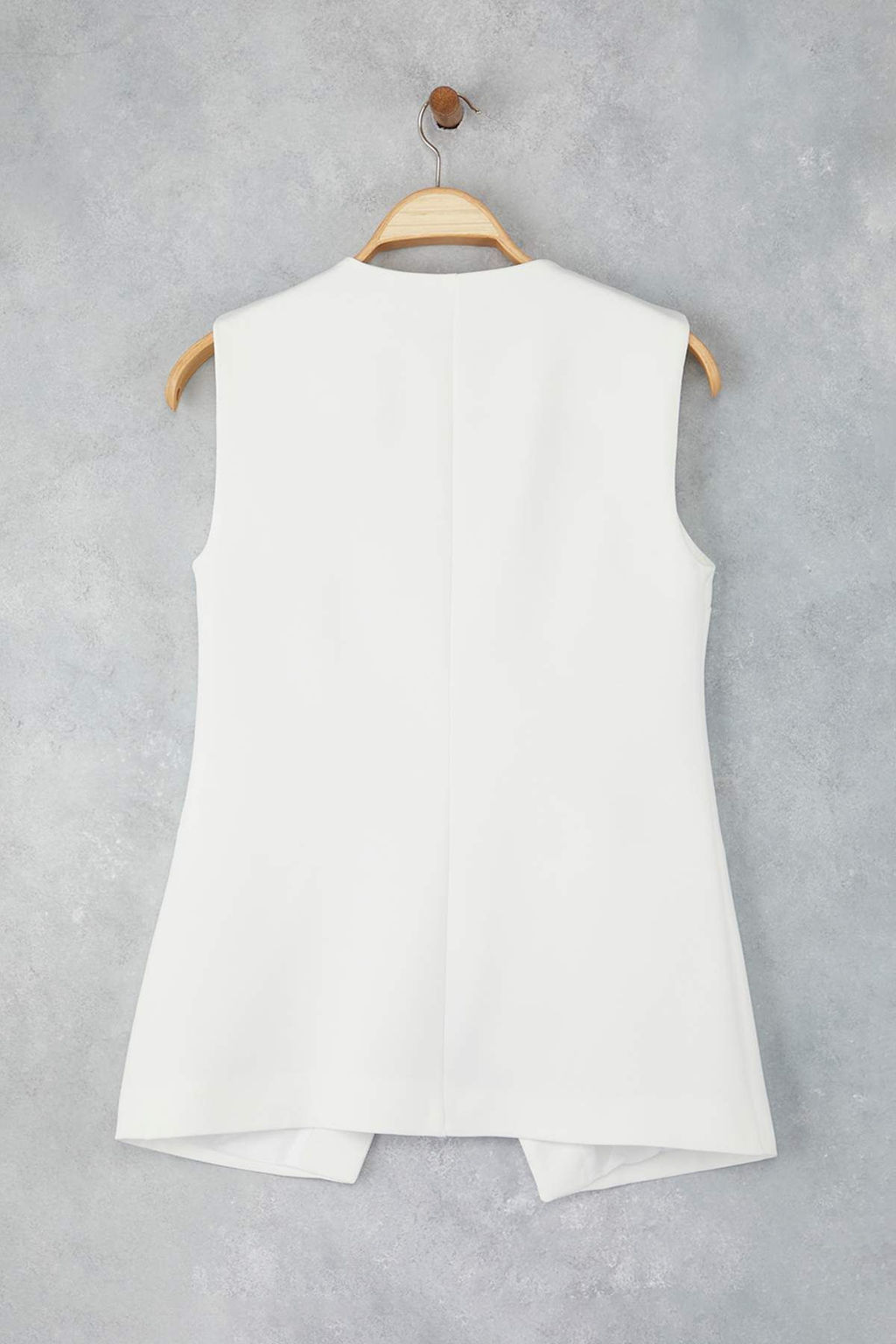 Beyaz Kruvaze Kapama Astarl? Dokuma Yelek TWOAW26YE00015 - Trendyolmilla фото 6