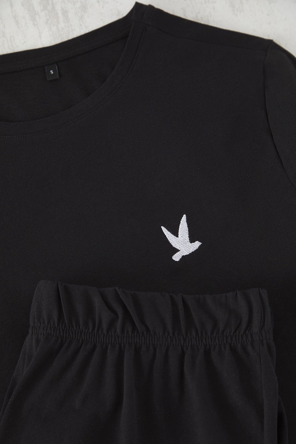 TRENDYOL MAN Siyah Slim Fit Kus Nak?sl? Sortlu Orme Pijama Tak?m? TMNSS25PT00073 - Trendyolmilla фото 11