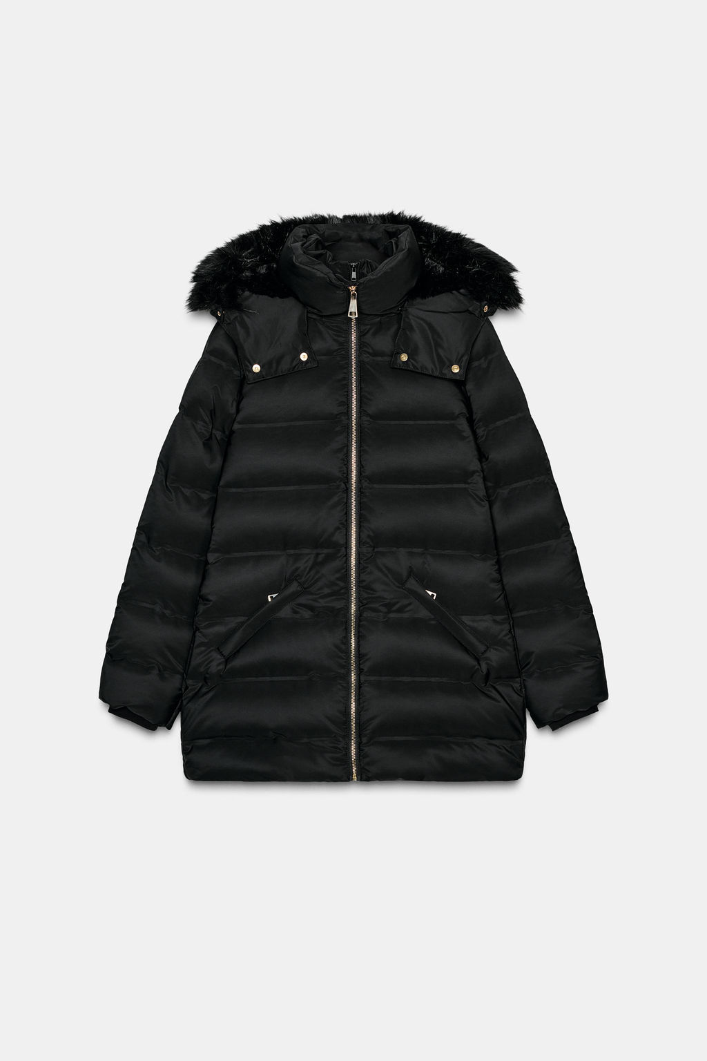 WATER-REPELLENT WINDPROOF HOODED DOWN PUFFER JACKET - Zara фото 10