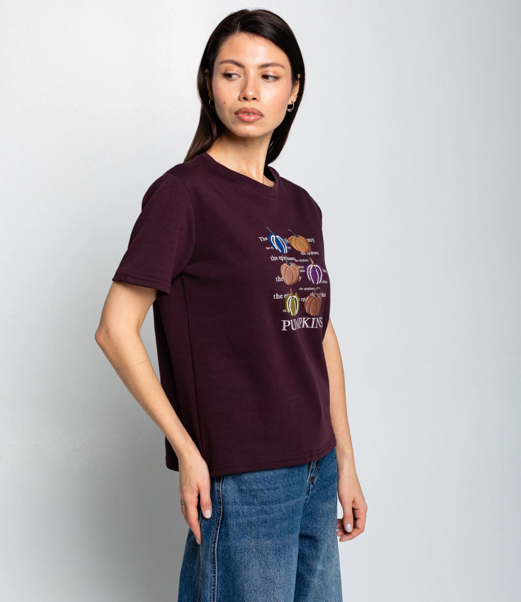 Футболка #КТ30813, сливовый - Dommod фото 2