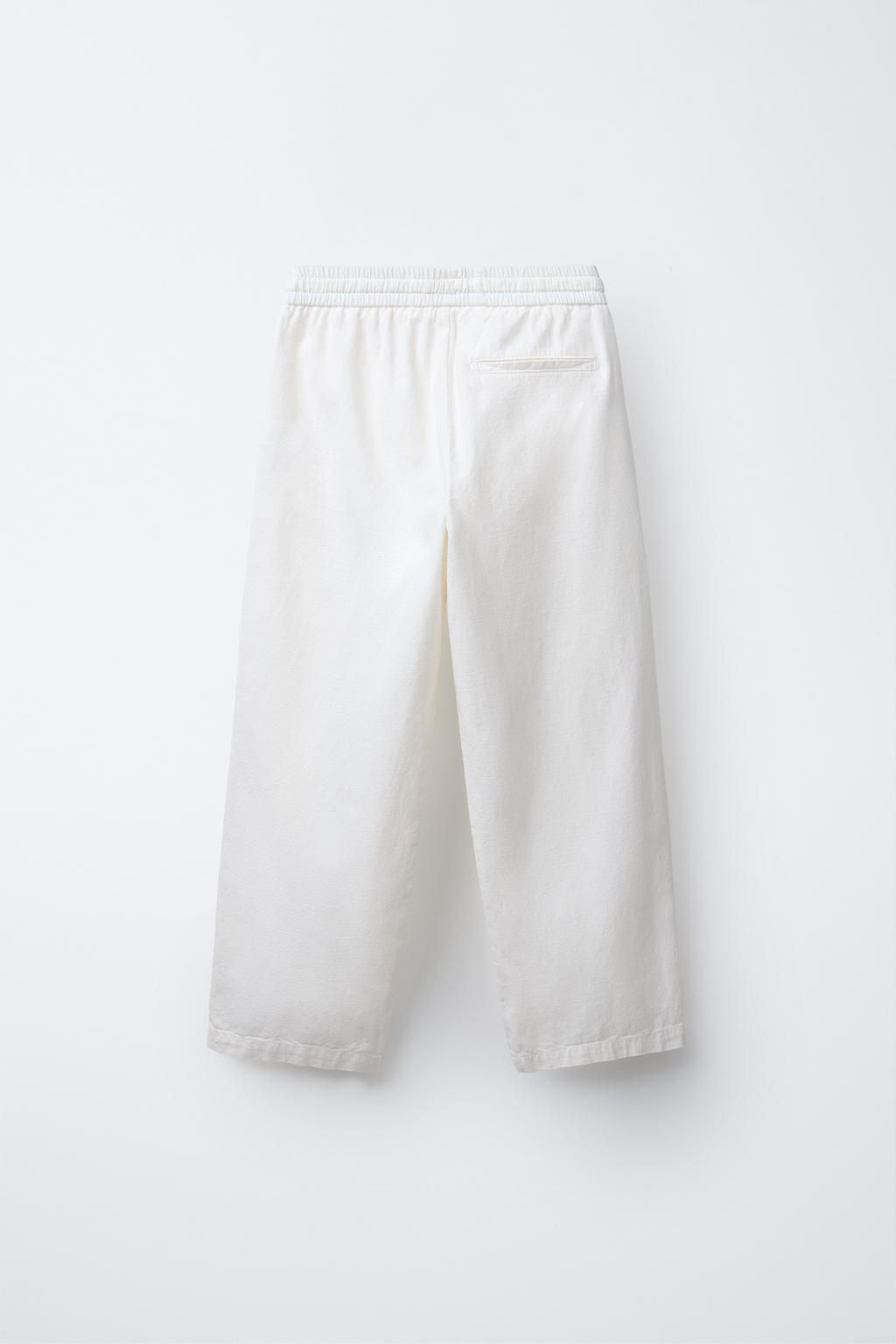 STRAIGHT-LEG LINEN TROUSERS - Zara фото 3
