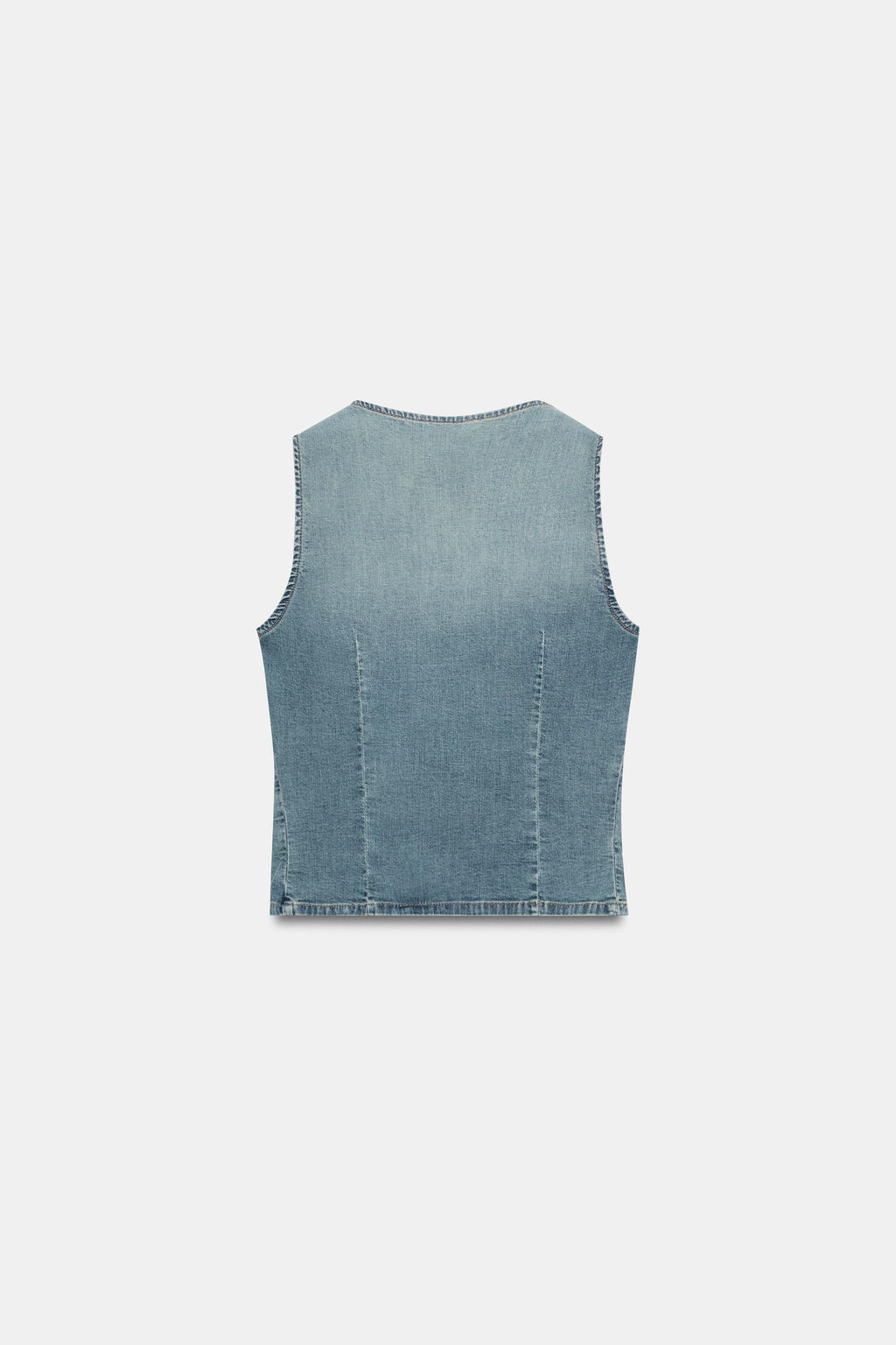 TOP CHALECO DENIM TRF / Azul