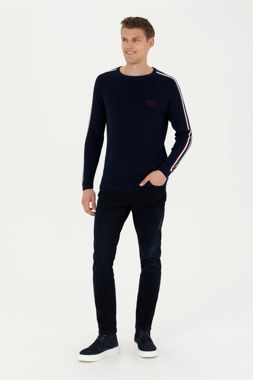 Мужской темно-синий свитер - U.s. polo assn фото 11