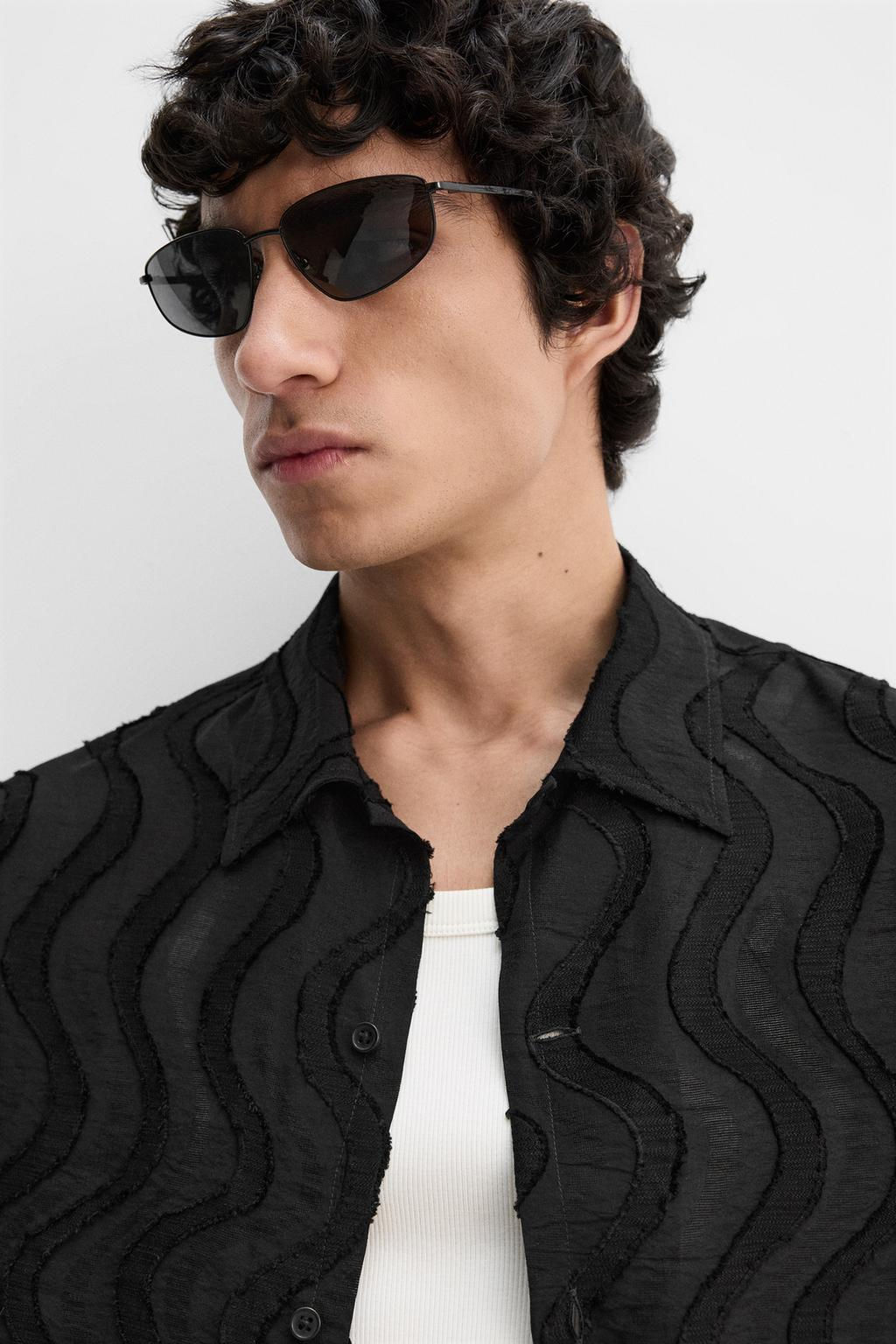 WAVY JACQUARD SHIRT - Zara фото 4