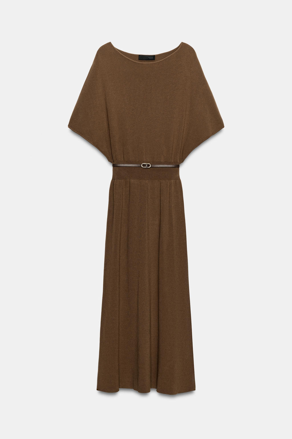 VESTIDO MIDI PUNTO CINTUR?N / Marr?n - Zara фото 8