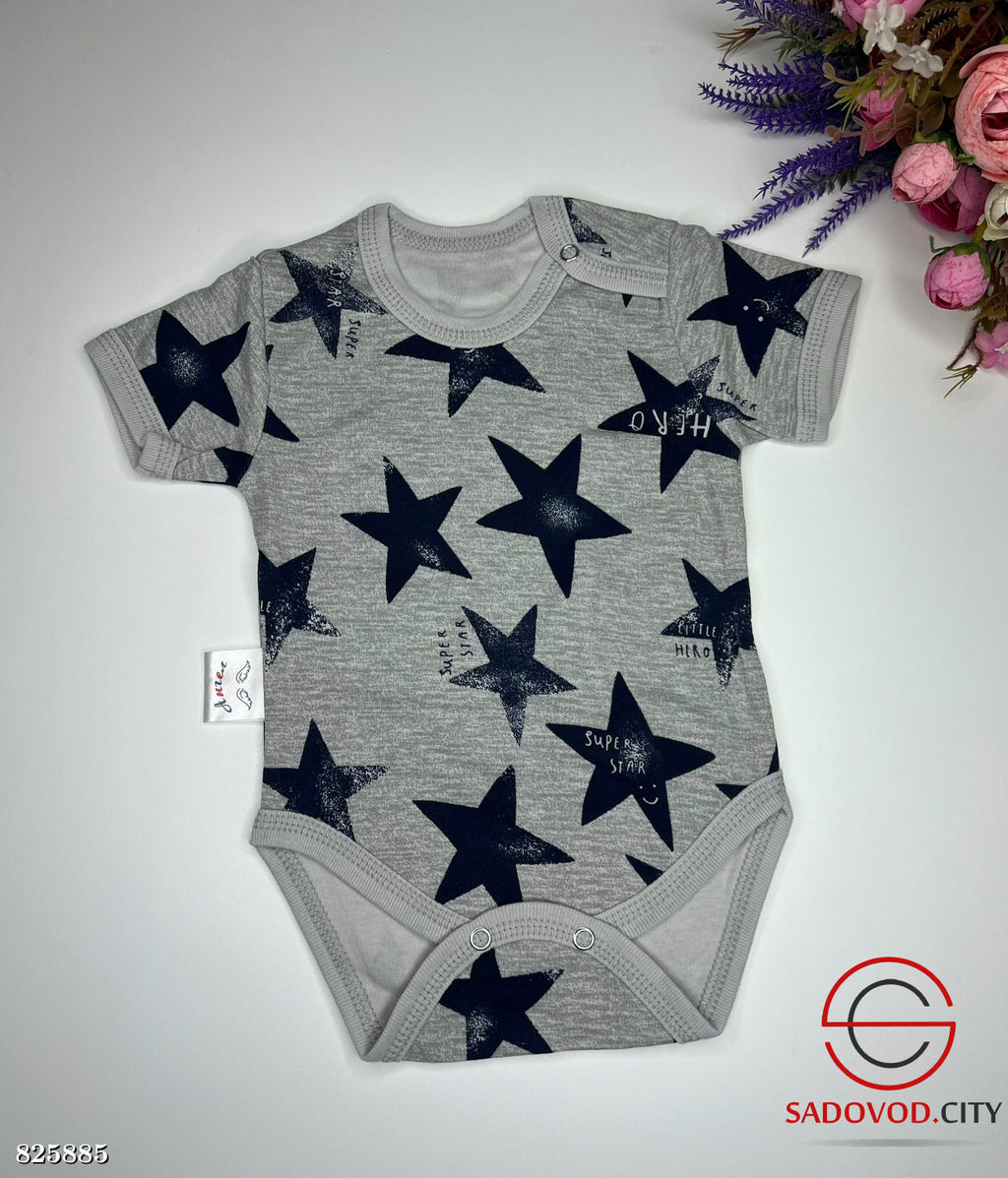 Боди с коротким рукавами для новорождённых 1 шт