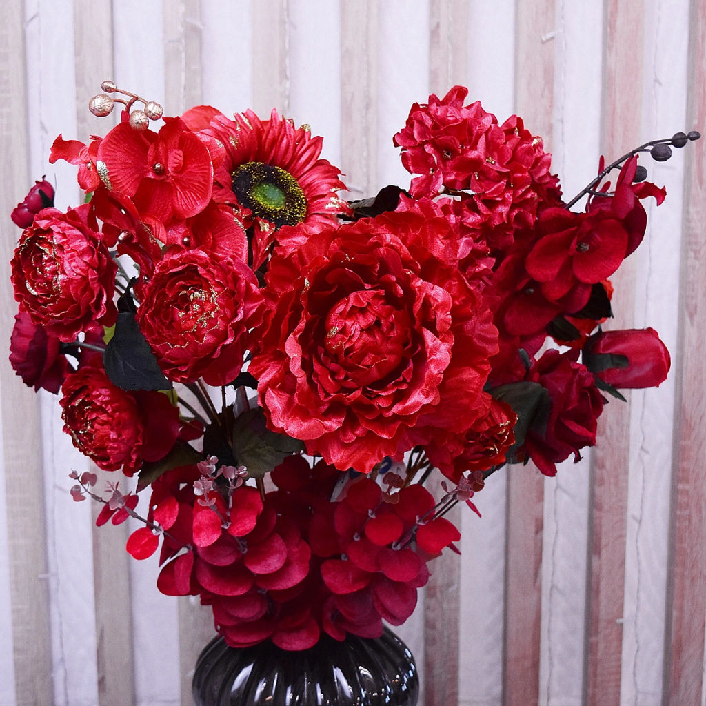 Искусственные цветы "FLOWERS MAGIC" 70см Орхидея красная