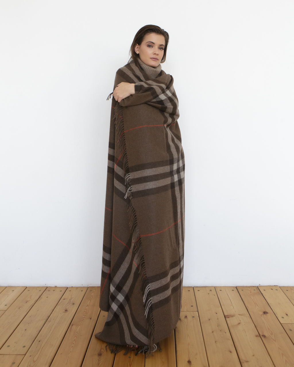 Плед из пуха яка 15070 коричневый