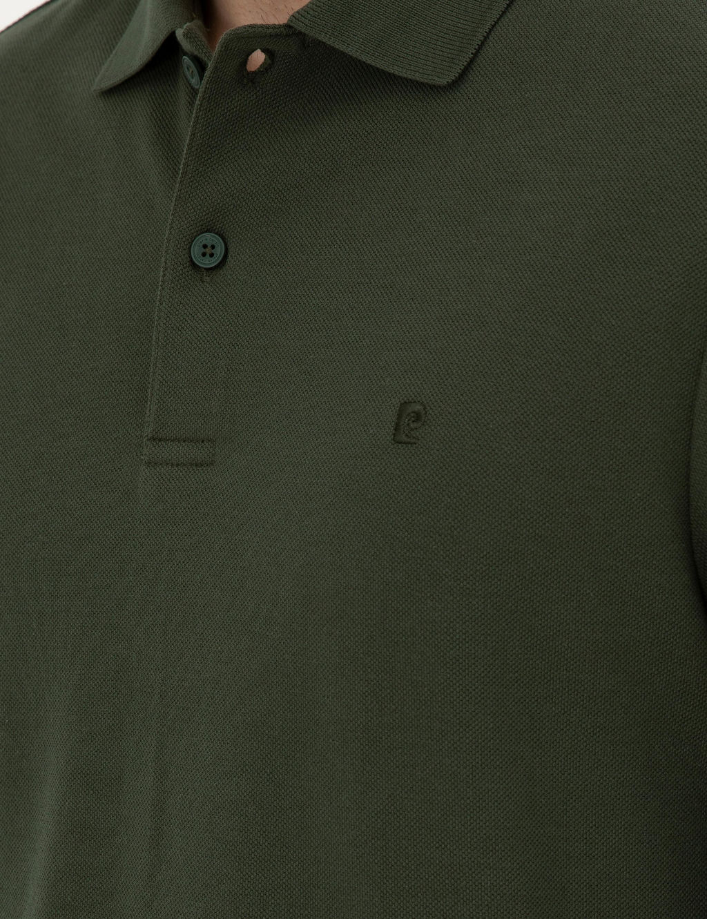 Koyu Ye_il Slim Fit Basic Sweatshirt - Pierre cardin фото 7