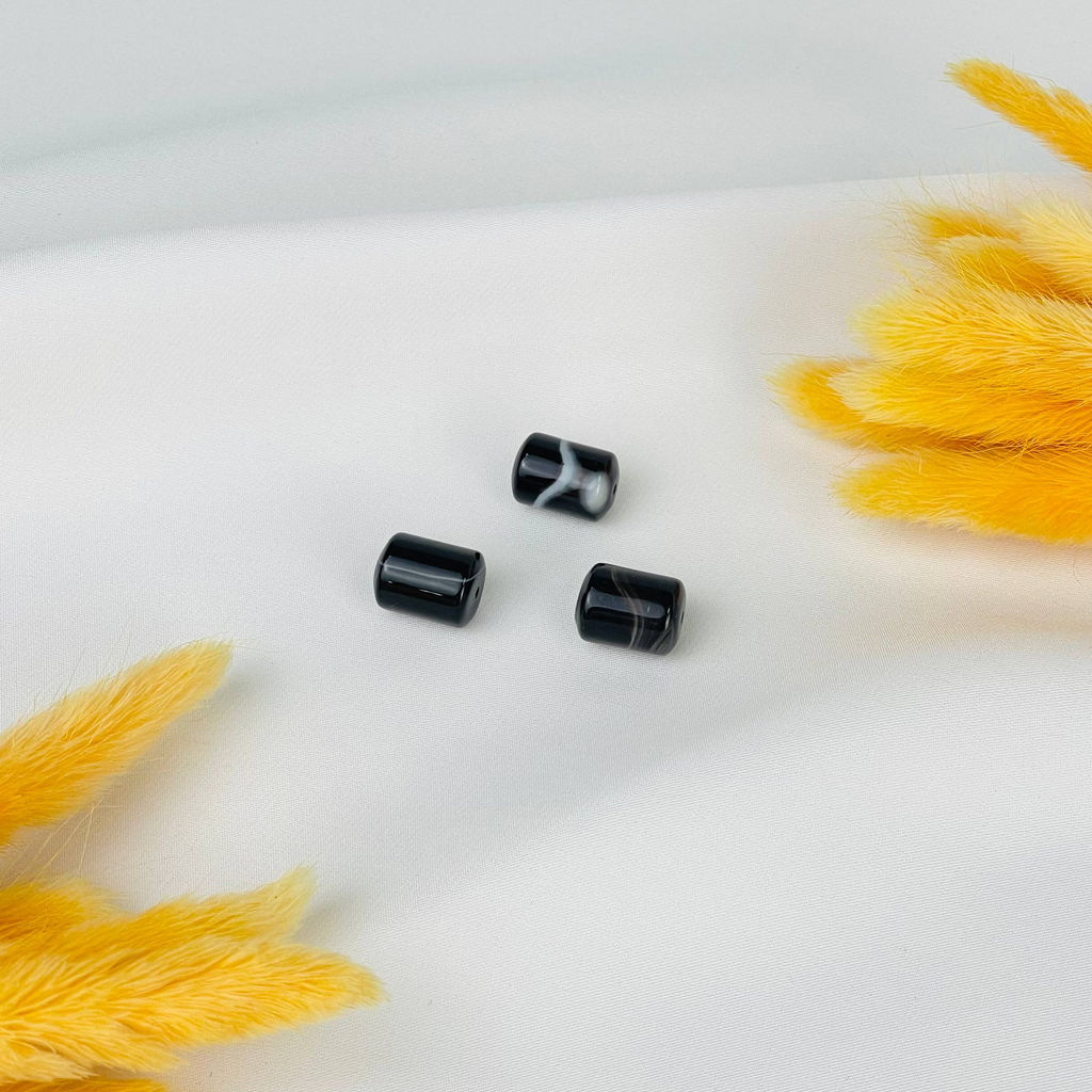 Бусины для украшений из полосатого Агата (3 шт)