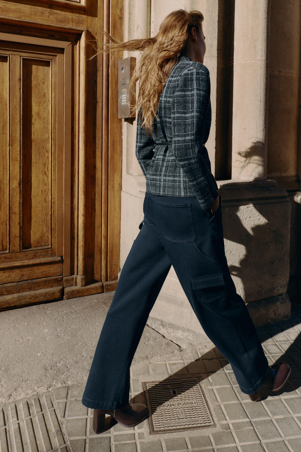 CHECK KNIT CARDIGAN WITH BELT - Zara фото 2