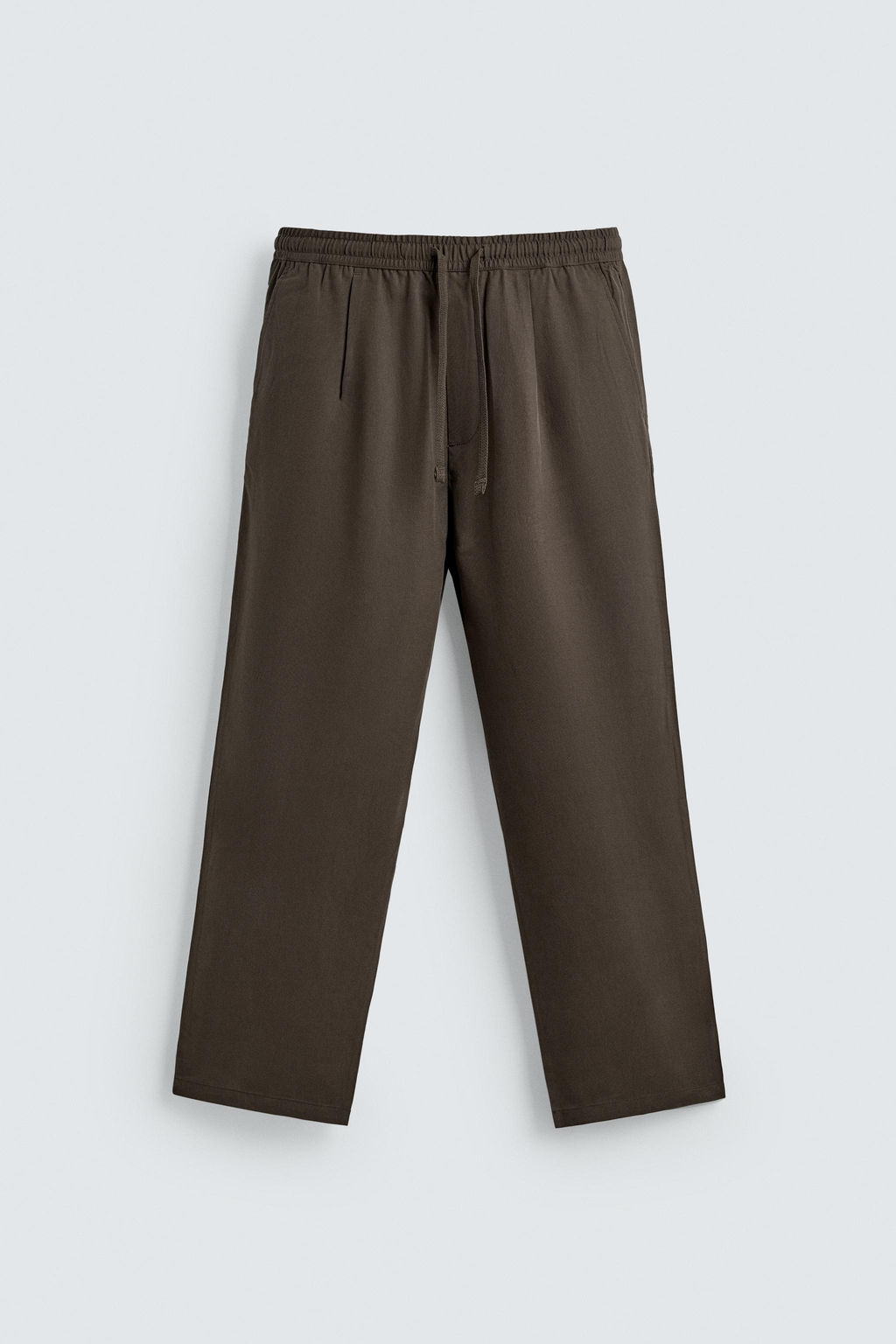 PANTAL?N FLUIDO RELAXED FIT / Marr?n / Topo