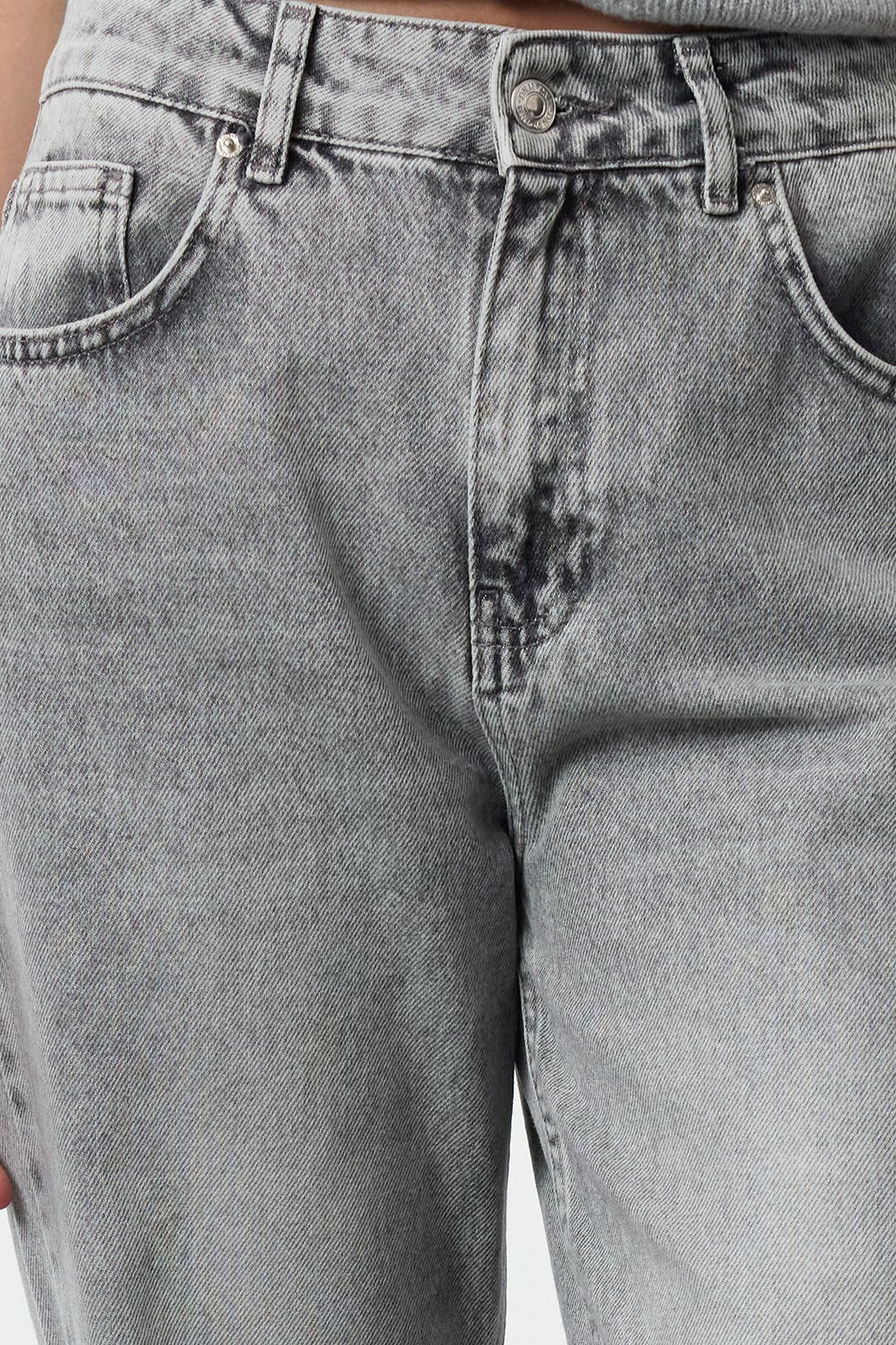 TRENDYOLMILLA Gri Yuksek Bel Wide Leg Jeans TWOAW25JE00178 фото 3