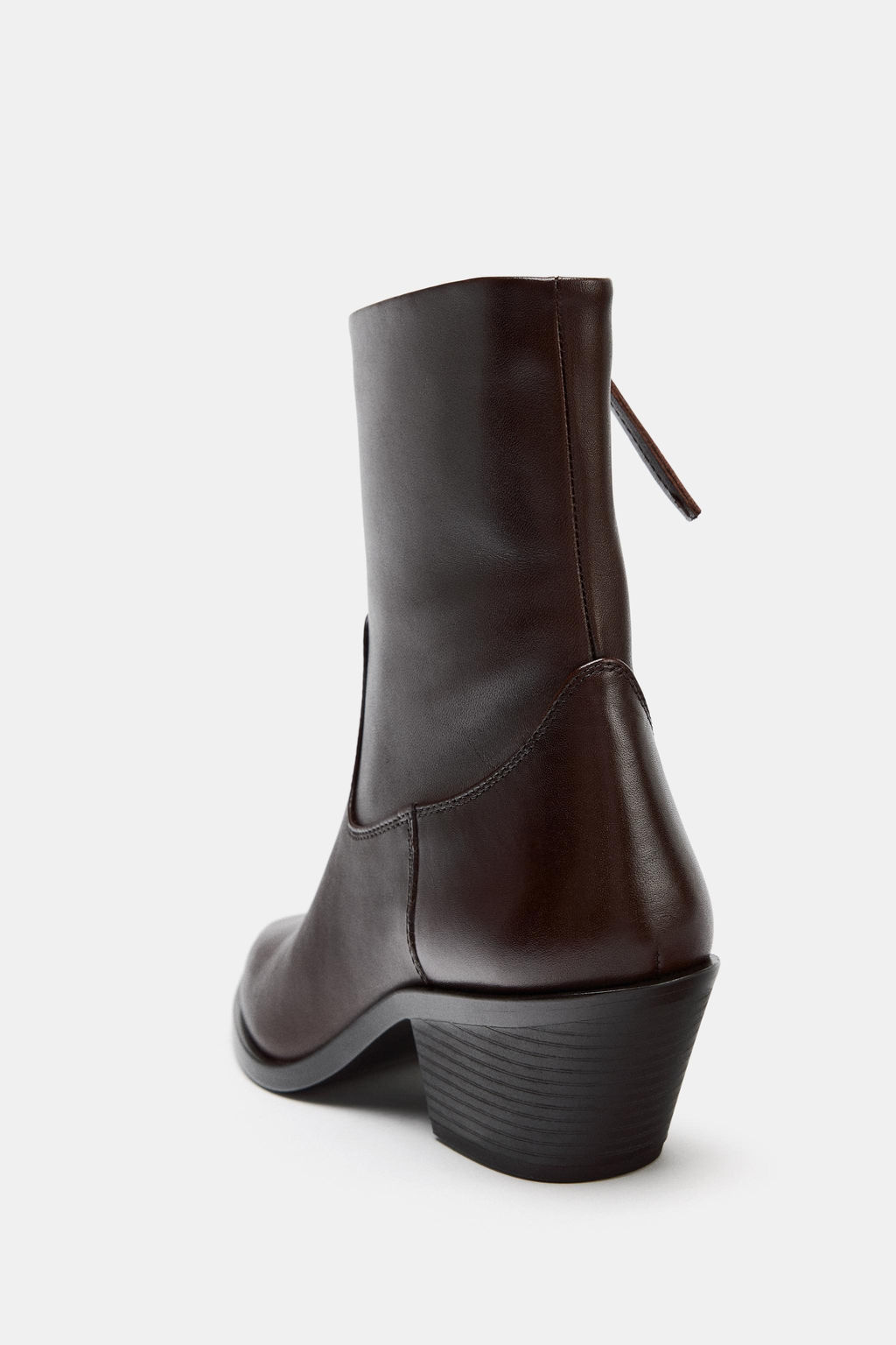 LEATHER COWBOY ANKLE BOOTS