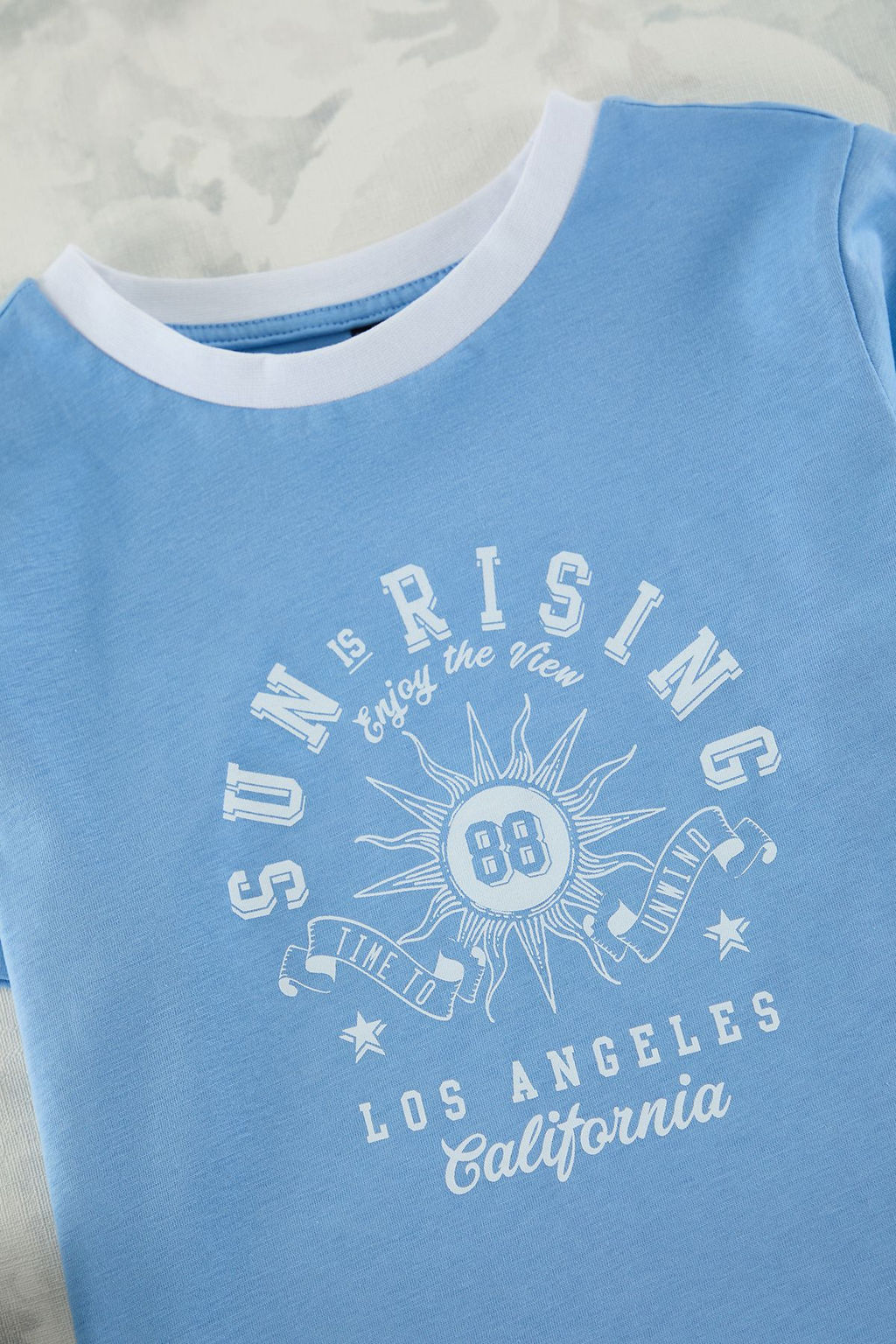 Bebe Mavisi Erkek Cocuk %100 Pamuk Slogan Bask?l? Regular Kal?p K?sa Kol Orme T-Shirt TKDSS25TS00042 - Trendyolmilla фото 3