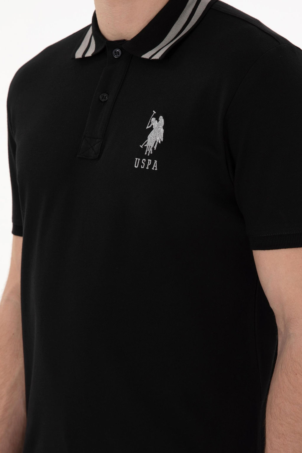 Erkek Slim Fit Polo Yaka Siyah Basic Ti__rt Sepette S_rpriz _ndirim - U.s. polo assn фото 7