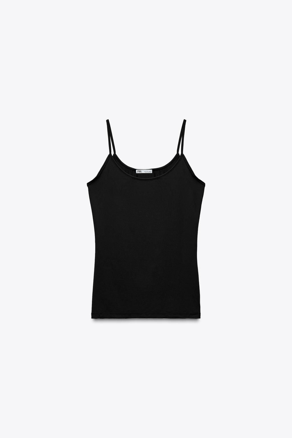 POLYAMIDE TOP WITH THIN STRAPS - Zara фото 24