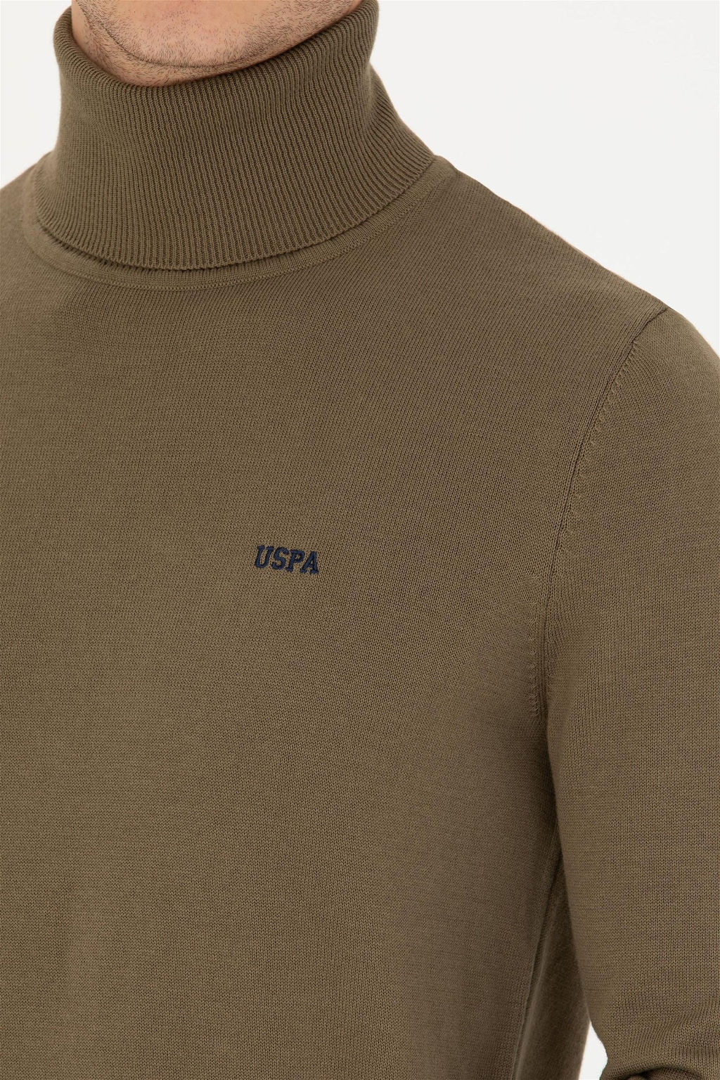 U. S. Polo Assn Мужской базовый свитер цвета хаки - U.s. polo assn фото 7