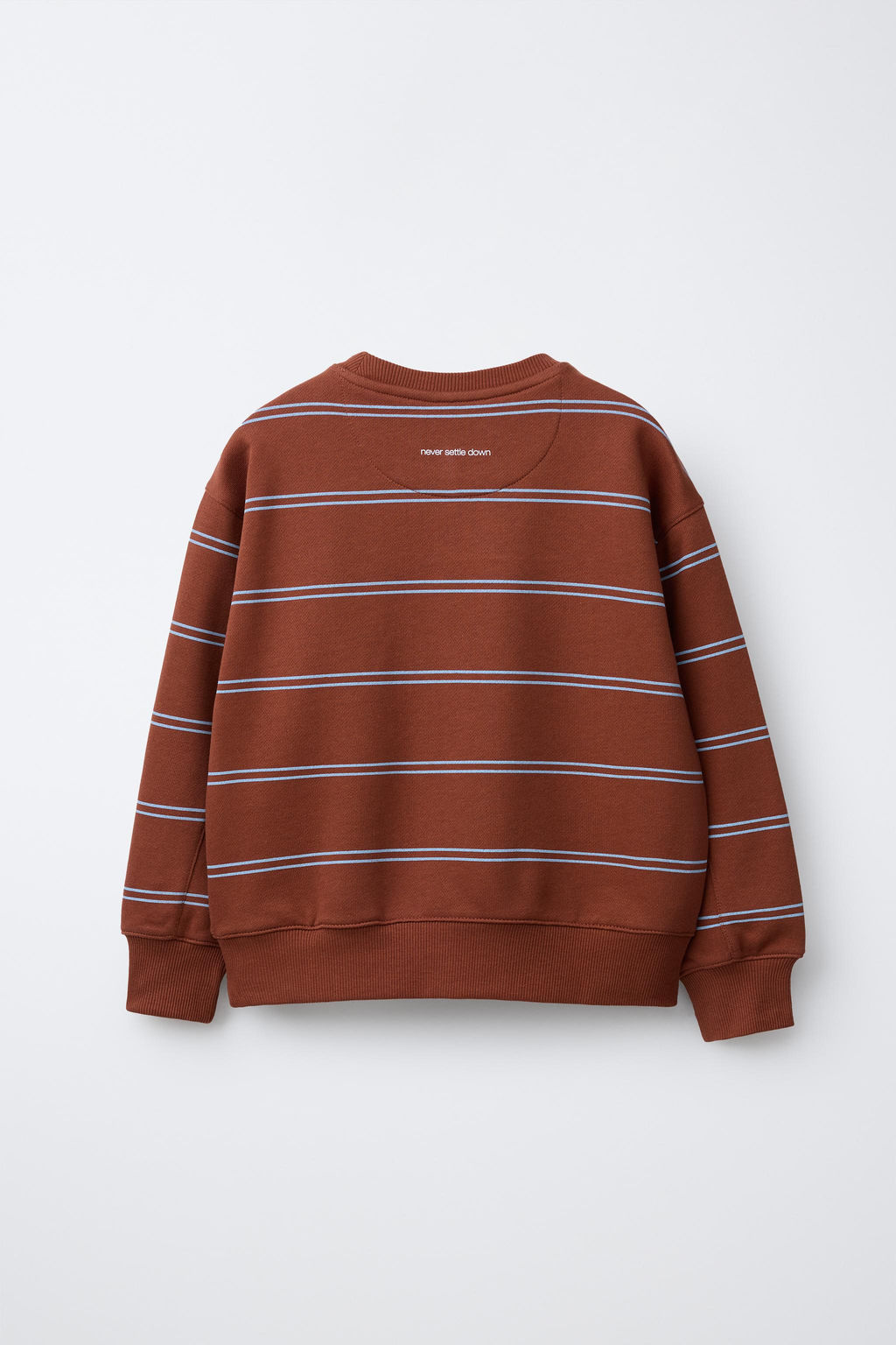 STRIPED SWEATSHIRT WITH SLOGAN - Zara фото 7