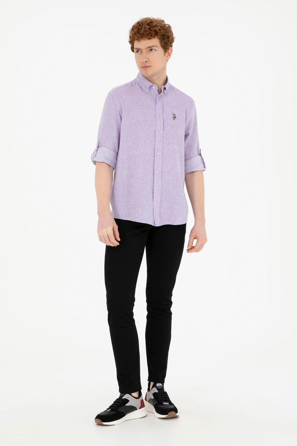 Брюки U.S. Polo Assn черные из хлопка с эластаном  фото 7