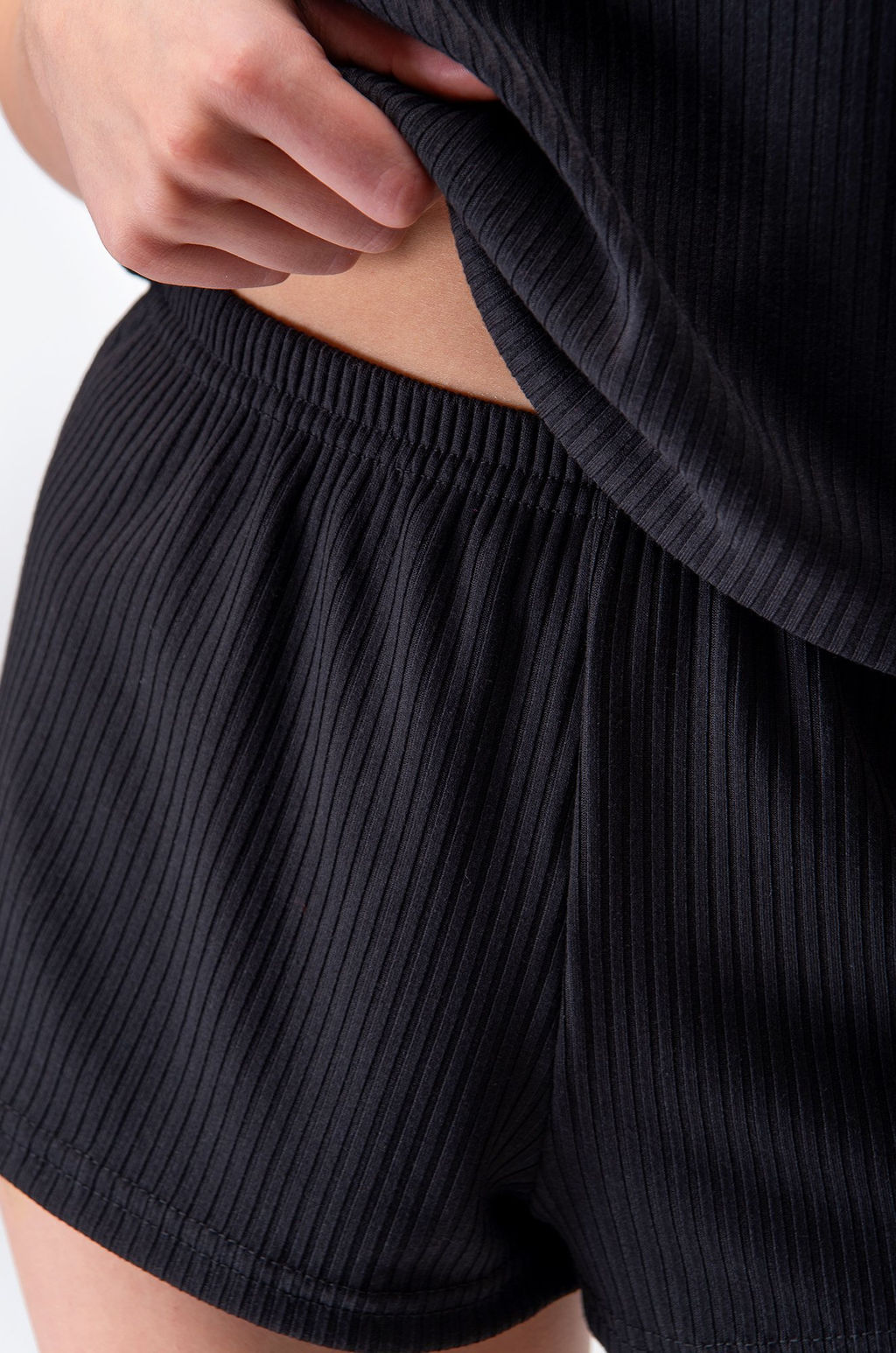 Женская пижама с шортами в рубчик Happyfox