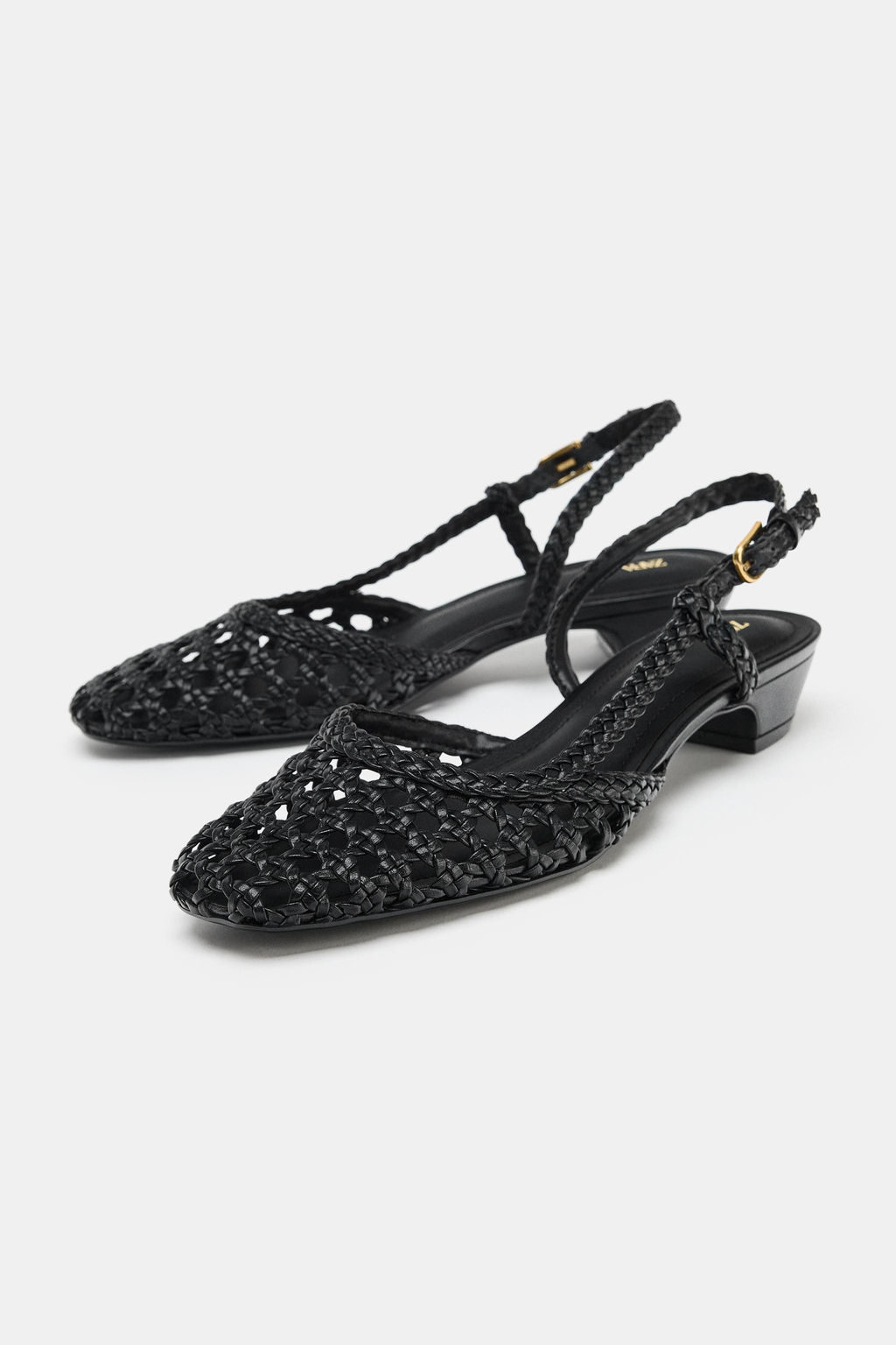 ZAPATO DESTALONADO TRENZADO / Negro - Zara фото 5