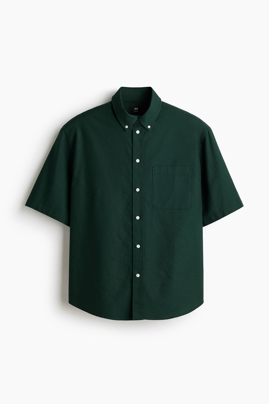 Camisa Oxford de manga corta Relaxed Fit - H&m фото 3
