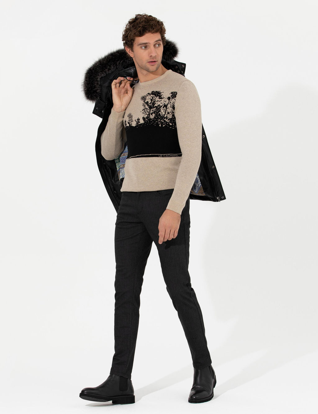 Брюки чинос узкого кроя антрацитового цвета