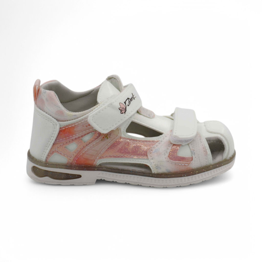 Сандалии детские В566-18 бело розовые