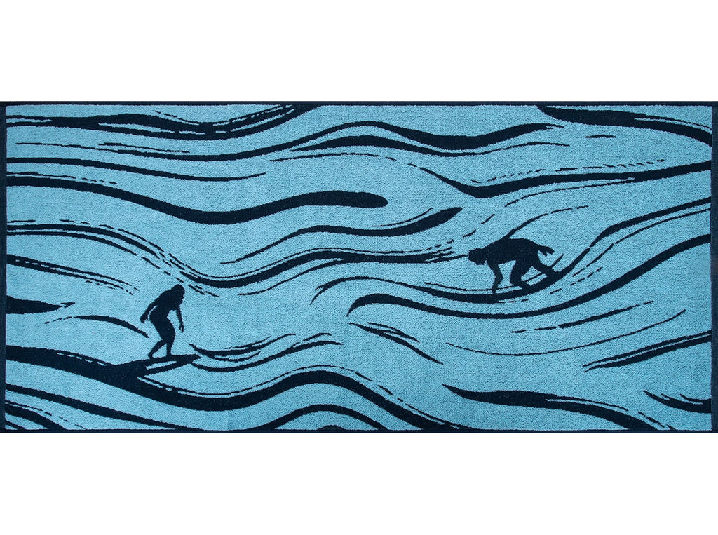 Полотенце махровое 6с102.411ж1 Волны (т.синий2) 67х150см