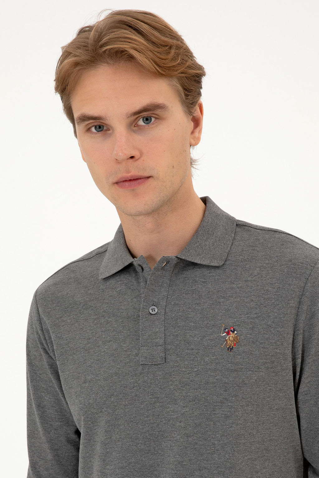 Erkek Antrasit Melanj Basic Sweatshirt Sepette S_rpriz _ndirim - U.s. polo assn фото 2