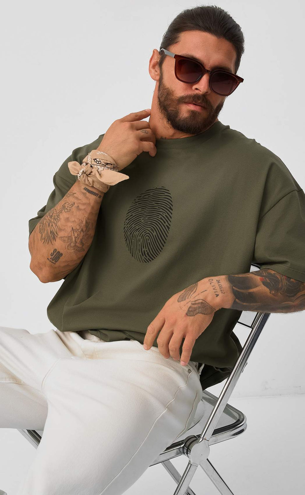 Футболка F521-067-900 khaki - Fine joyce фото 2