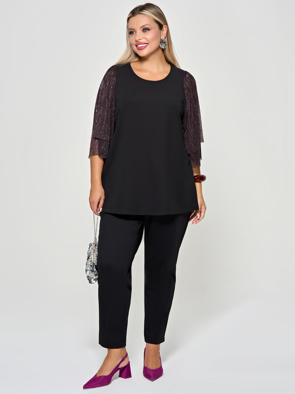 Футболка 0208-2 чёрный - Dora фото 124