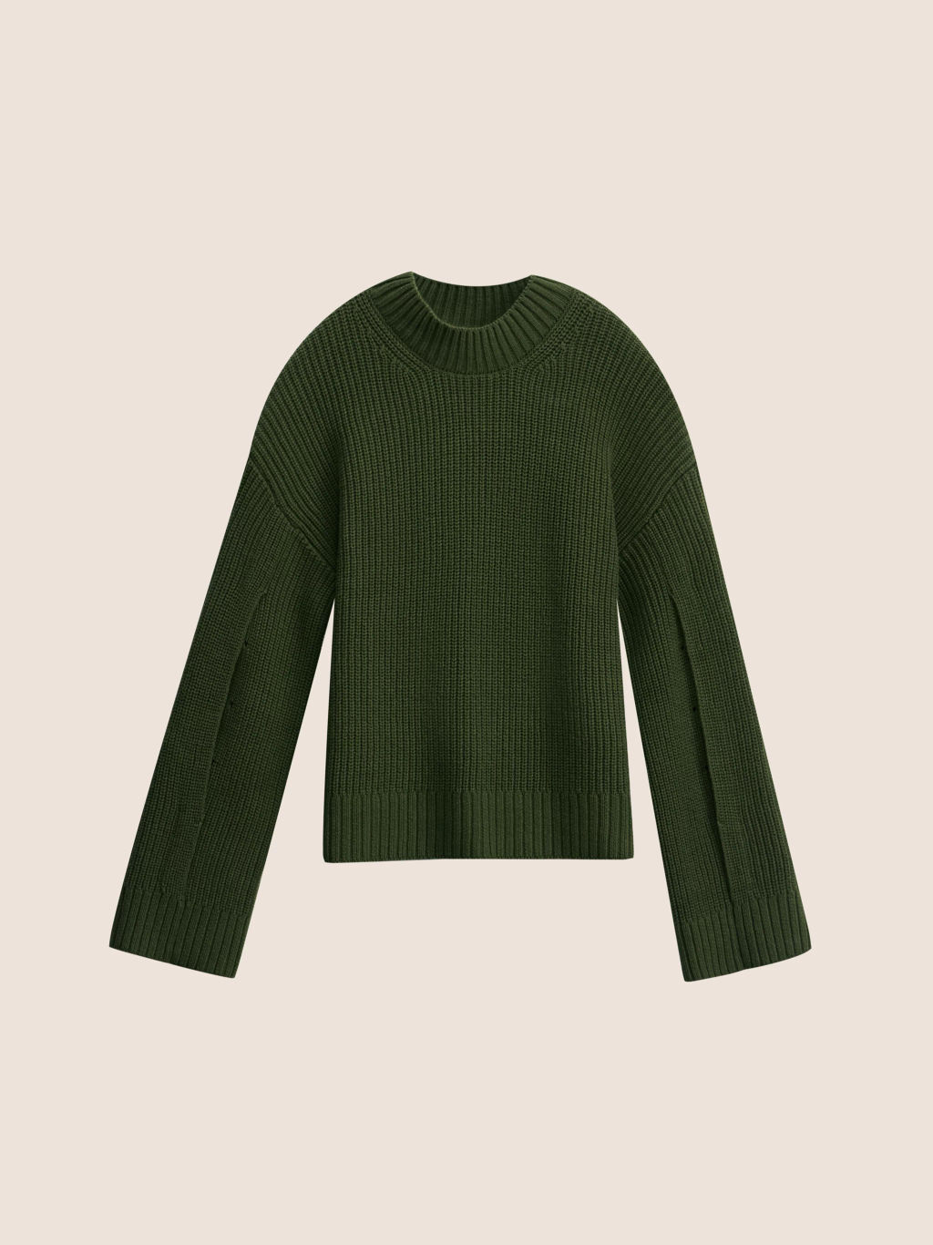 Джемпер с декоративными разрезами на рукавах / Zarina  фото 7