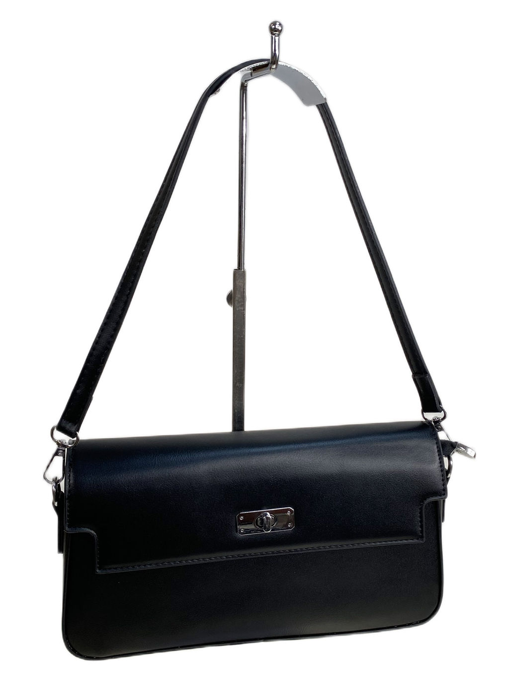 Женская сумка из искусственной кожи, цвет черный