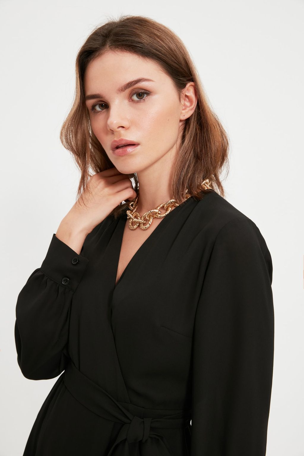 TRENDYOLMILLA Cok Renkli Duz Dokuma Elbise TWOAW22EL0691  фото 8