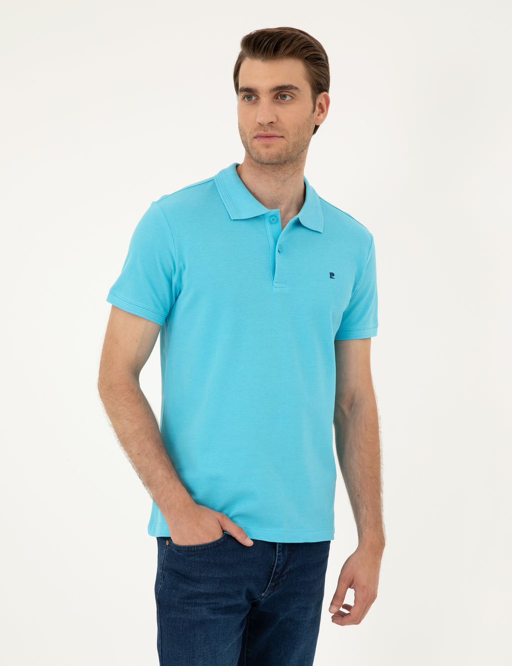 Turkuaz Slim Fit Basic Ti__rt