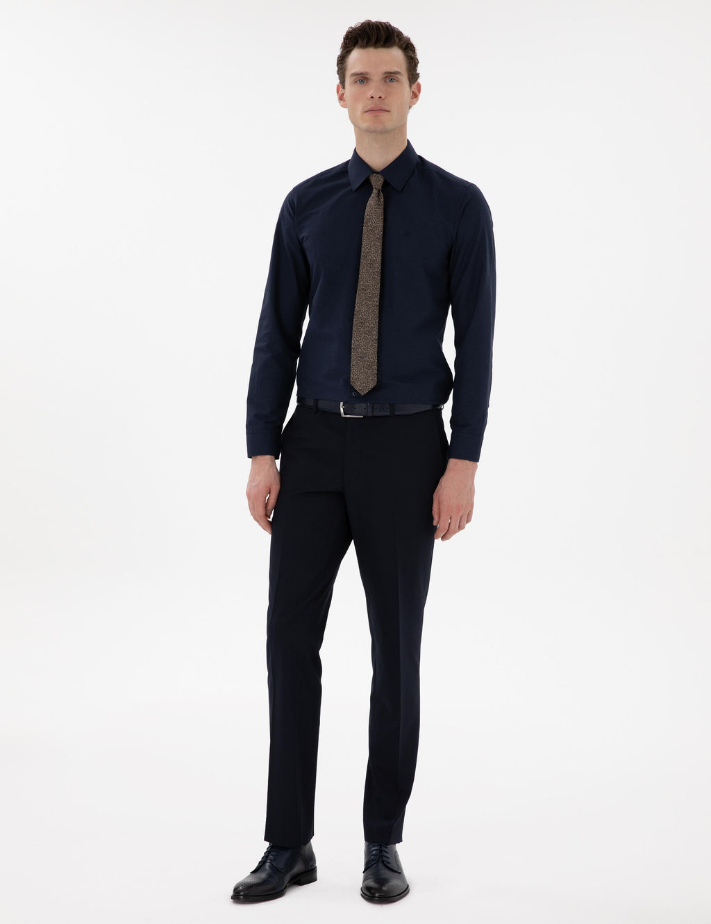 Lacivert Slim Fit Uzun Kollu Klasik Basic G_mlek - Pierre cardin фото 4