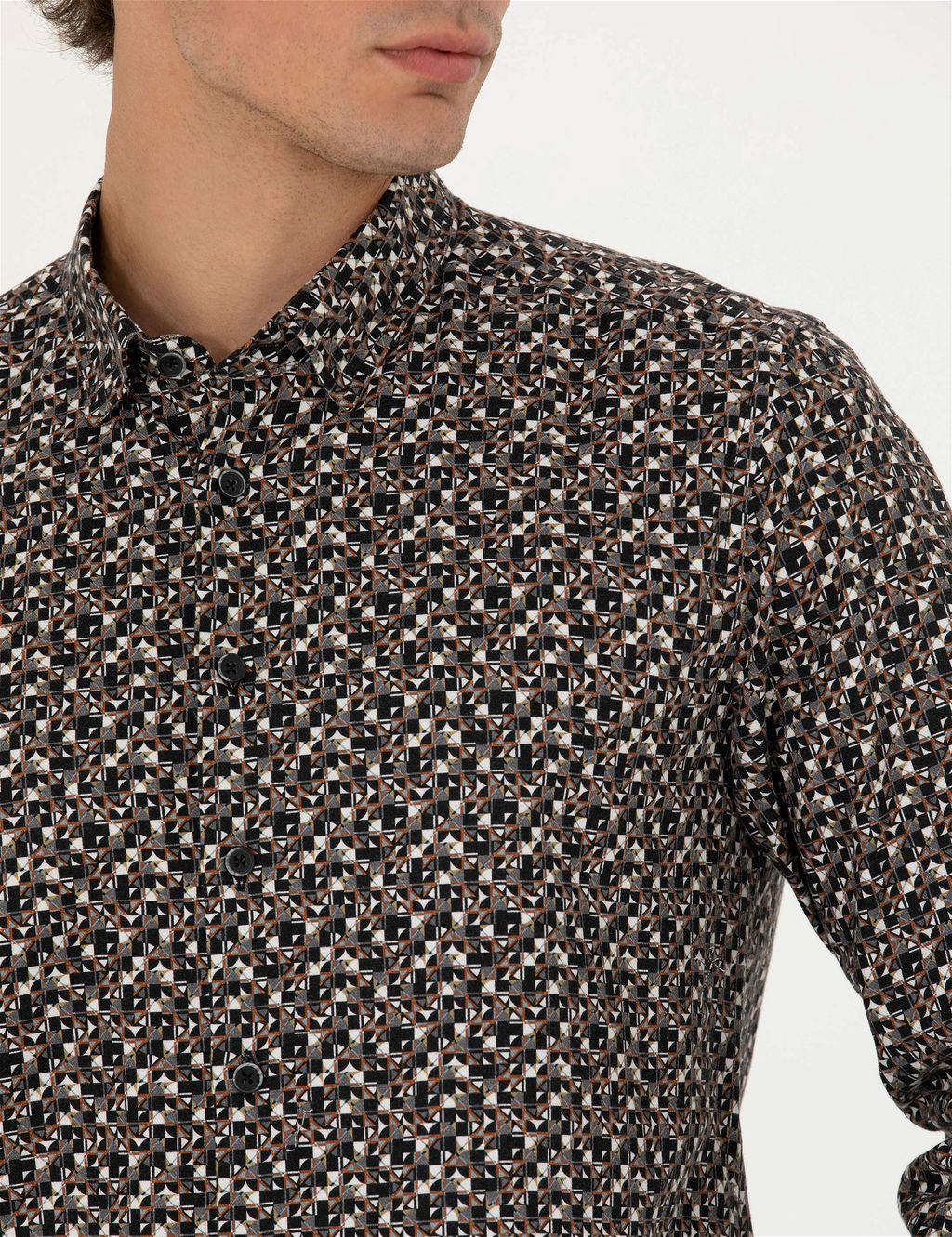Siyah Slim Fit Uzun Kollu G_mlek
