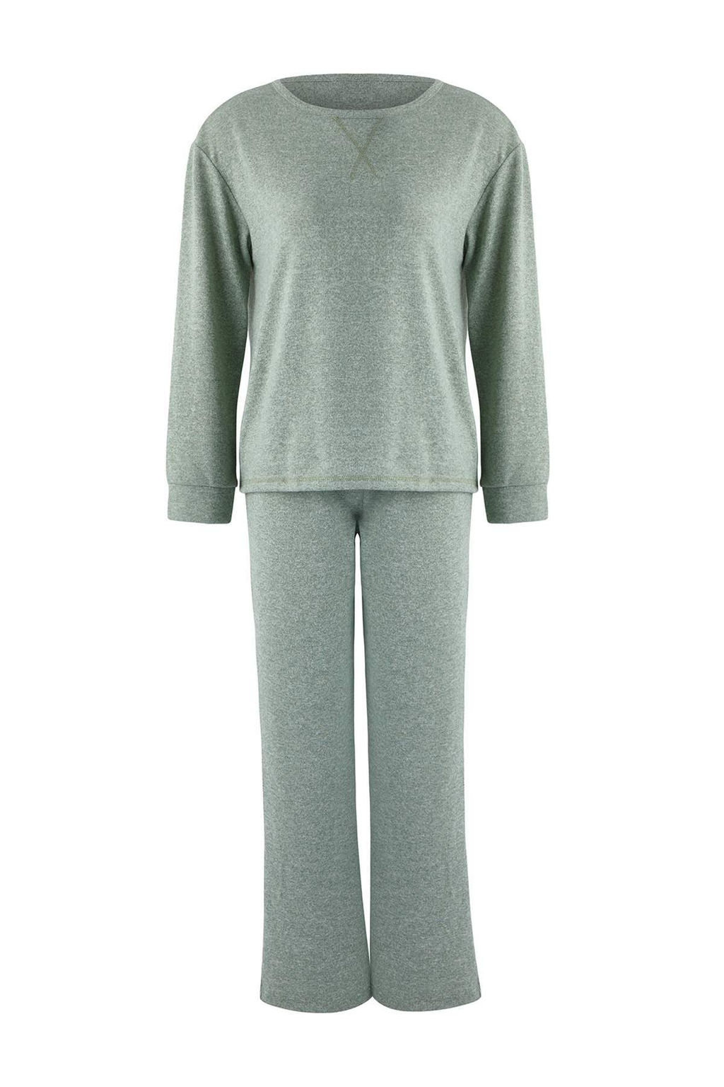 Mint Yumusak Tuse K?sl?k Yumos Orme Pijama Tak?m? THMAW26PT00182 - Trendyolmilla фото 6